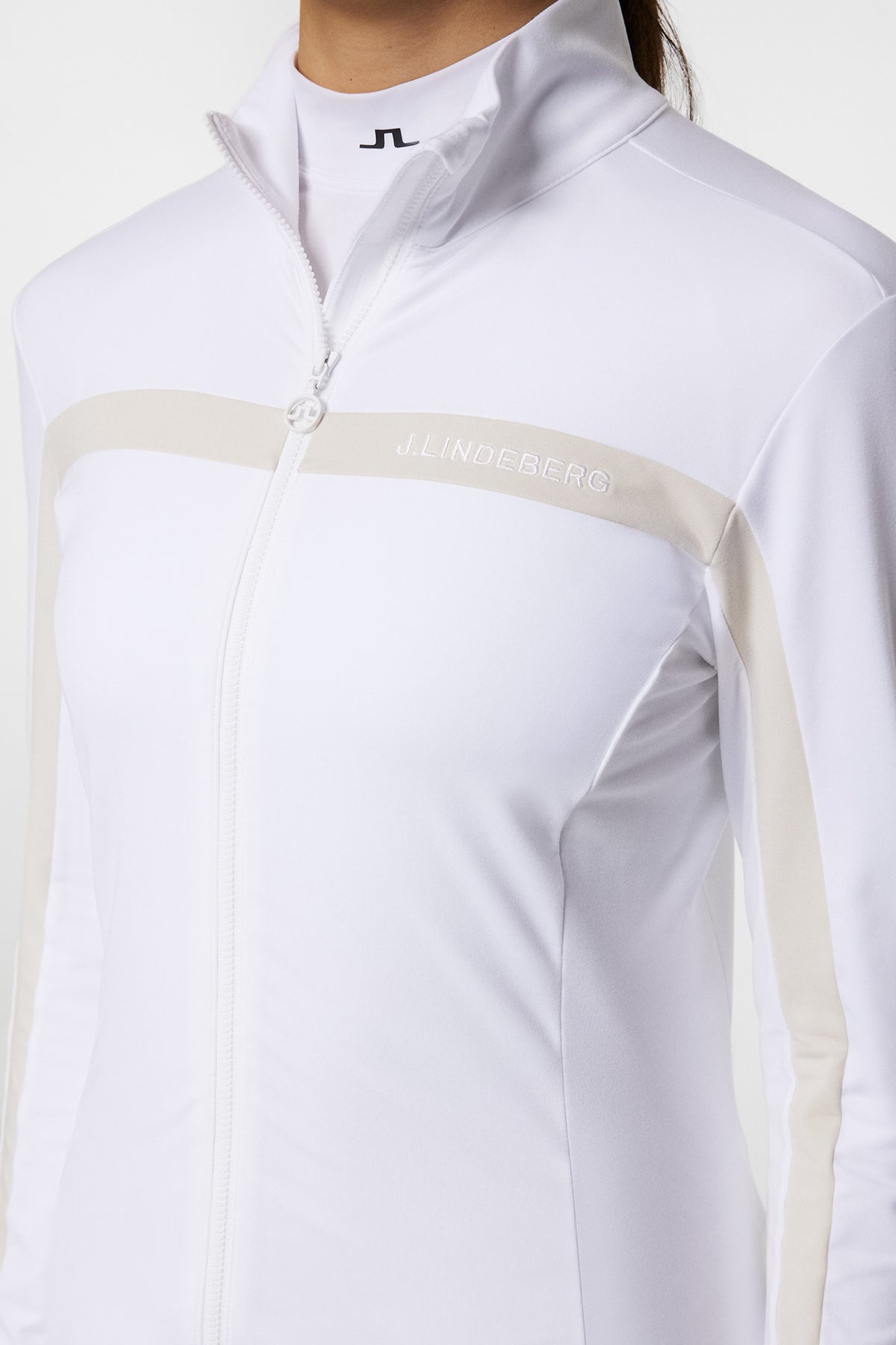 Seasonal Janice Mid Layer in White by J.Lindeberg