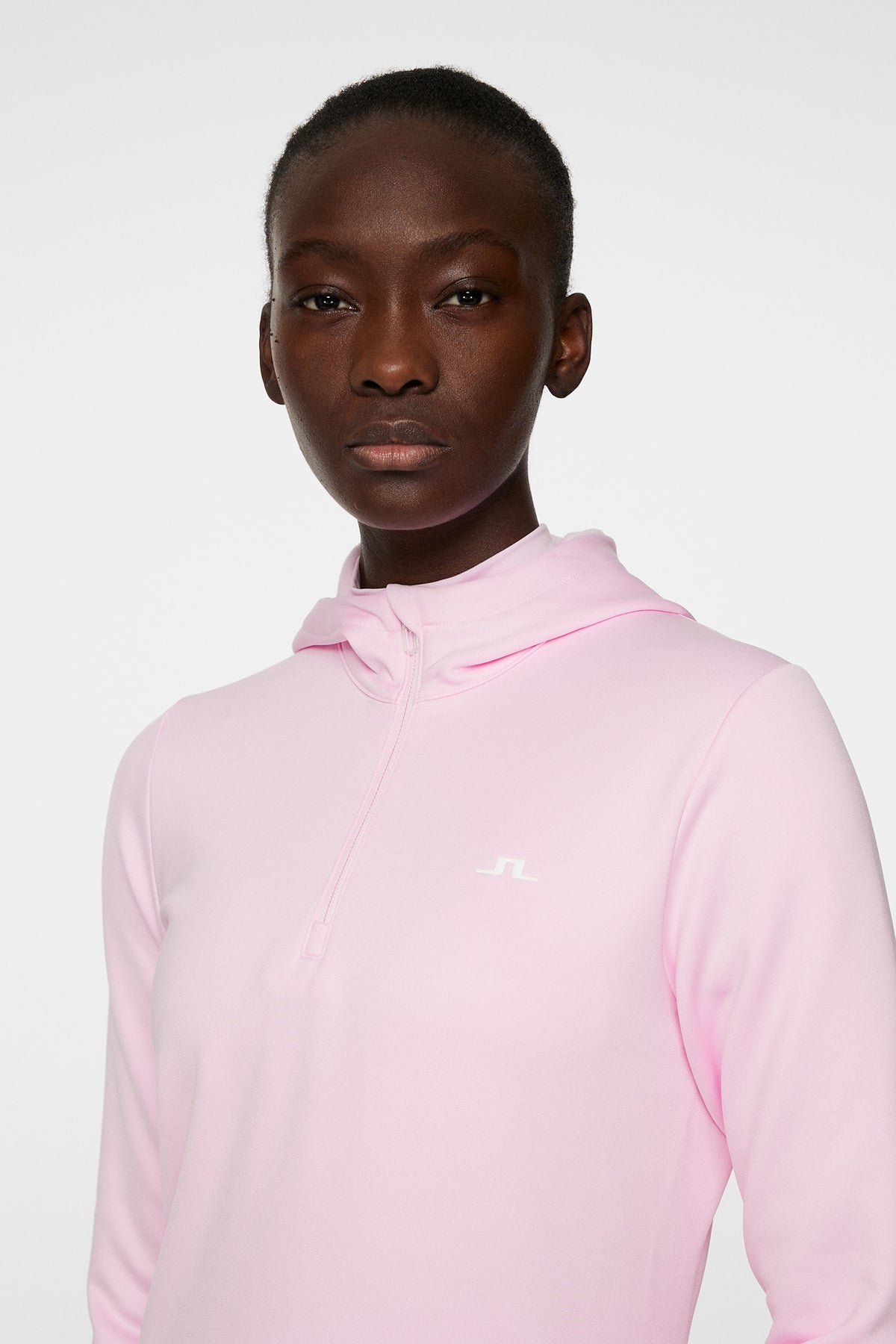 W Aerial Quarter Zip Hood in Nosegay by J.Lindeberg