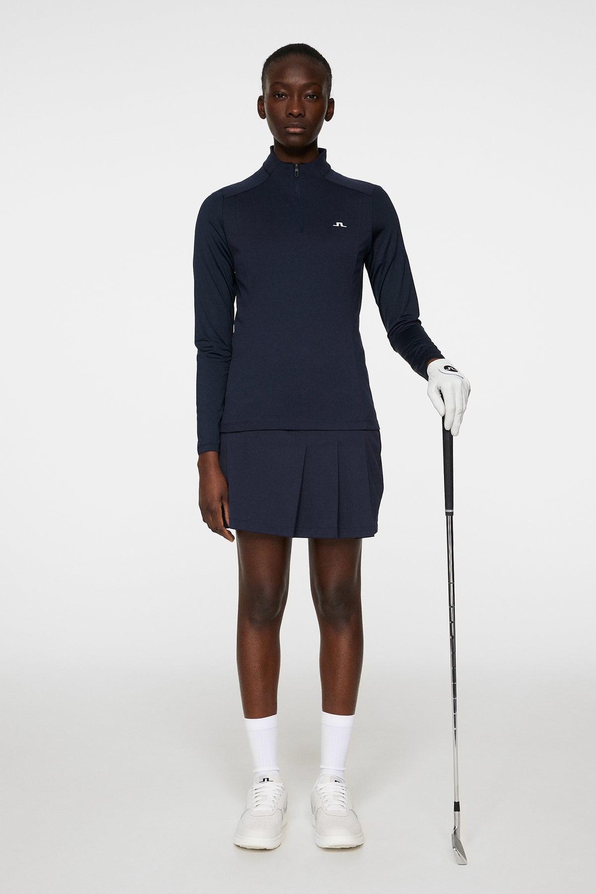 Cindy Quarter Zip Mid Layer in JL Navy by J.Lindeberg