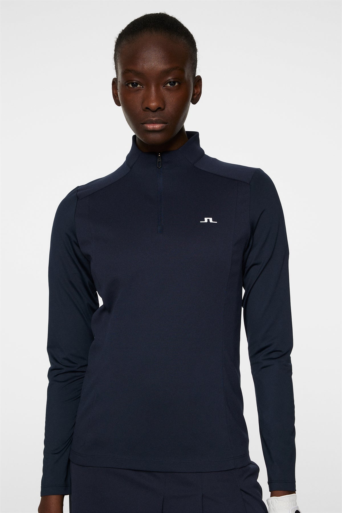 Cindy Quarter Zip Mid Layer in JL Navy by J.Lindeberg