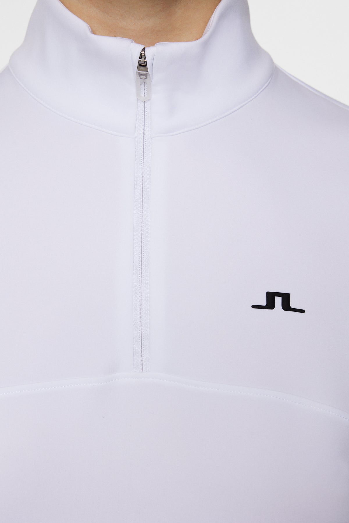 Lorelei Quarter Zip Mid Layer in White by J.Lindeberg