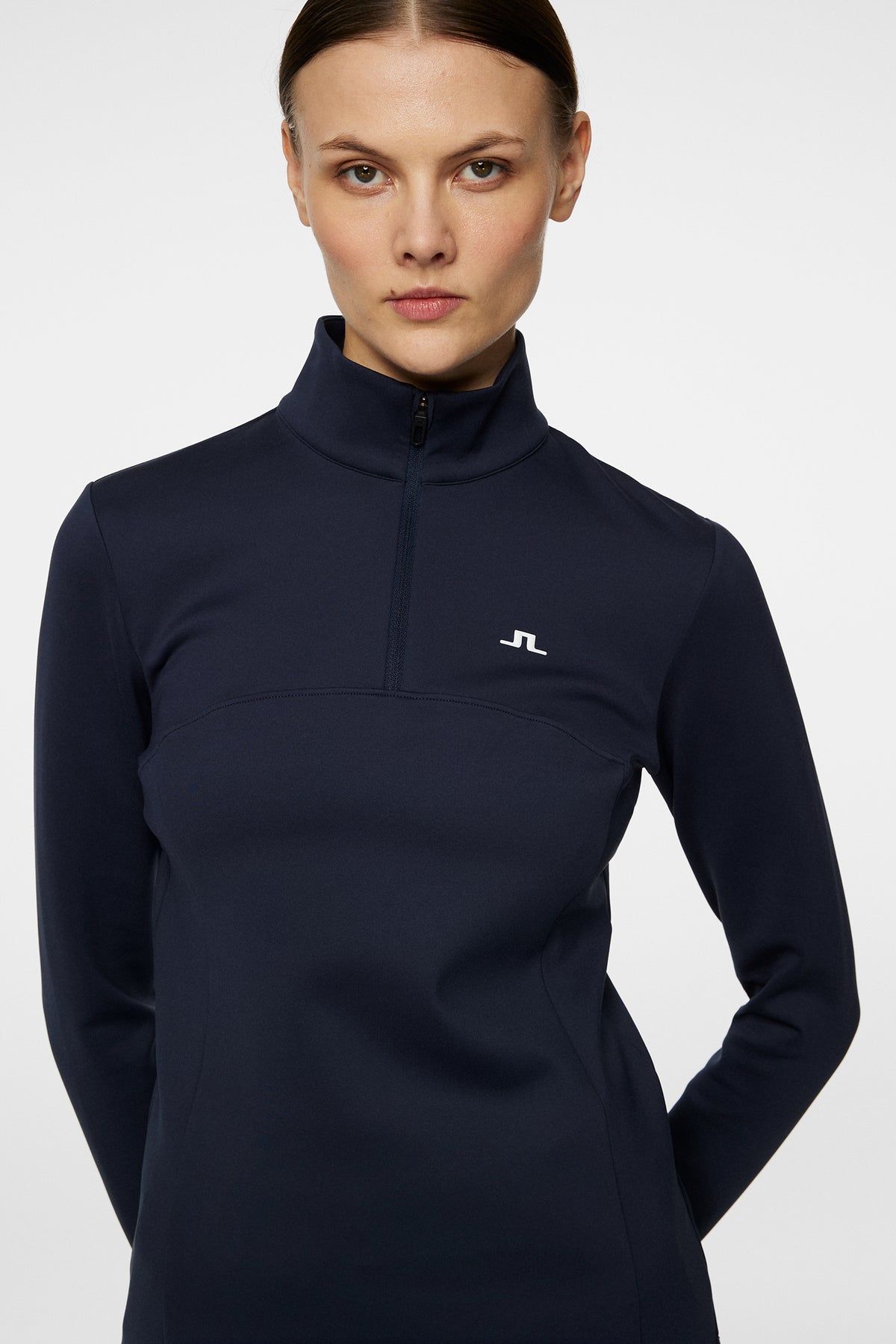 Lorelei Quarter Zip Mid Layer in JL Navy by J.Lindeberg