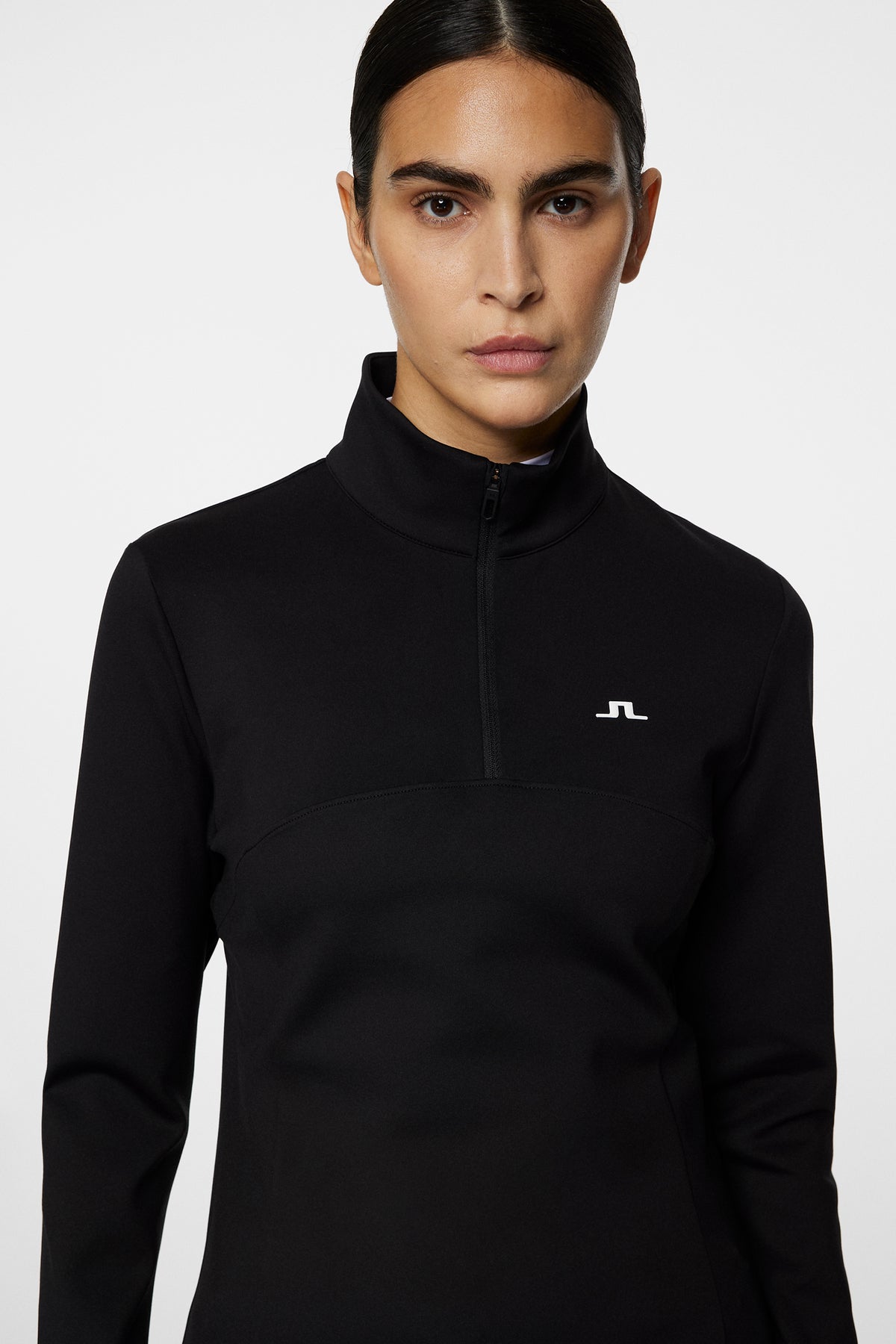 Lorelei Quarter Zip Mid Layer in Black by J.Lindeberg