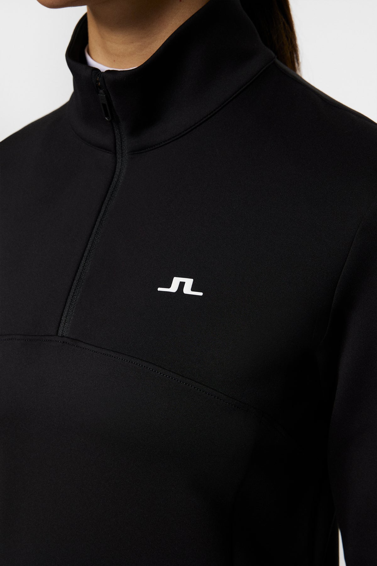 Lorelei Quarter Zip Mid Layer in Black by J.Lindeberg