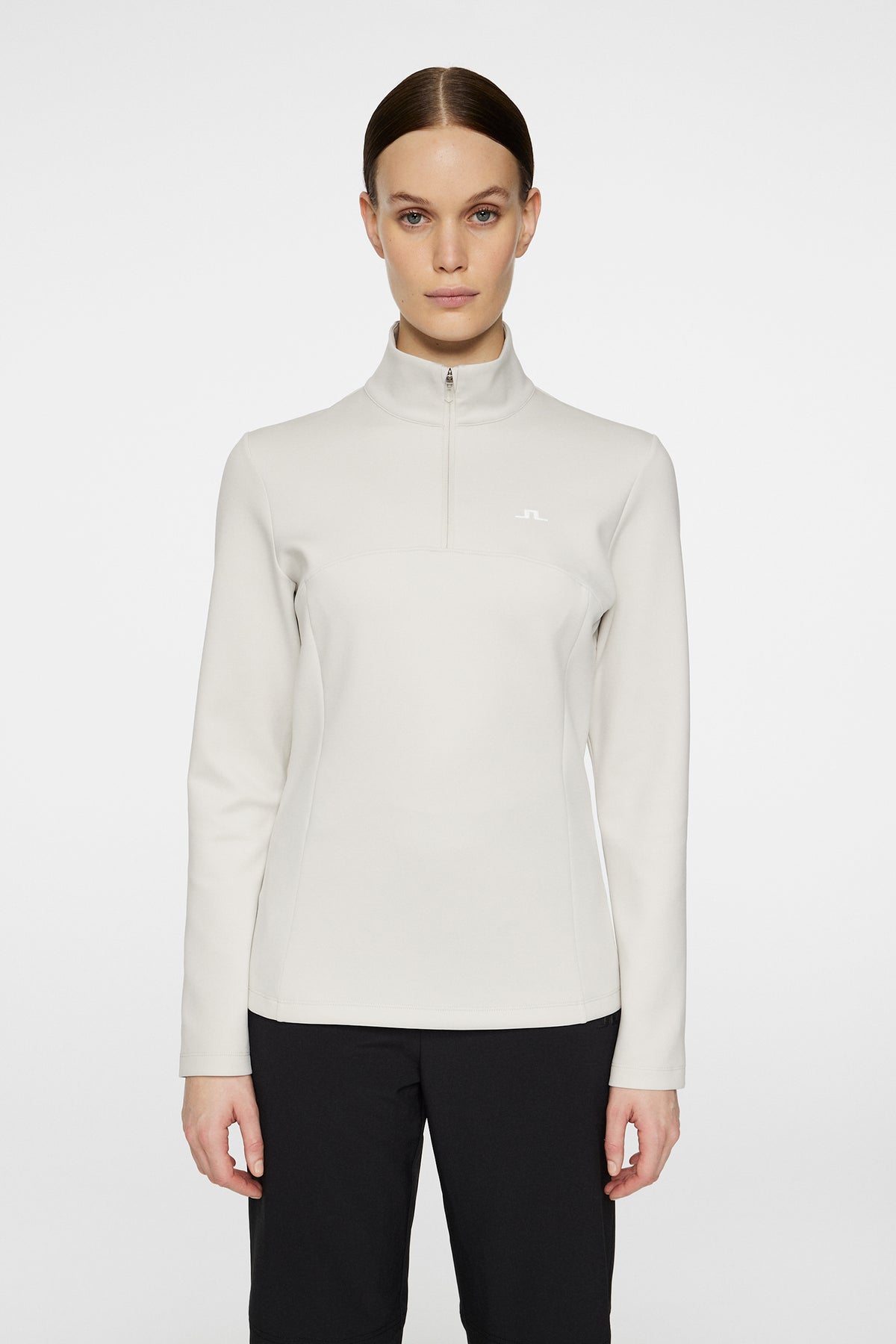 Lorelei Quarter Zip Mid Layer in Moonbeam by J.Lindeberg