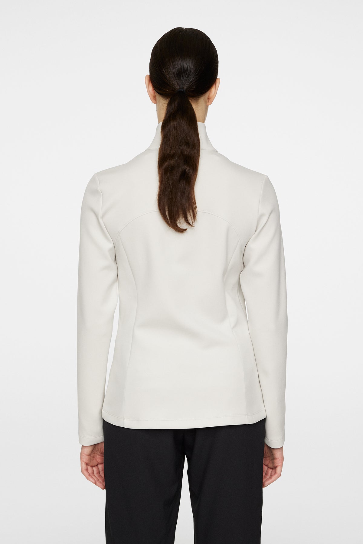 Lorelei Quarter Zip Mid Layer in Moonbeam by J.Lindeberg