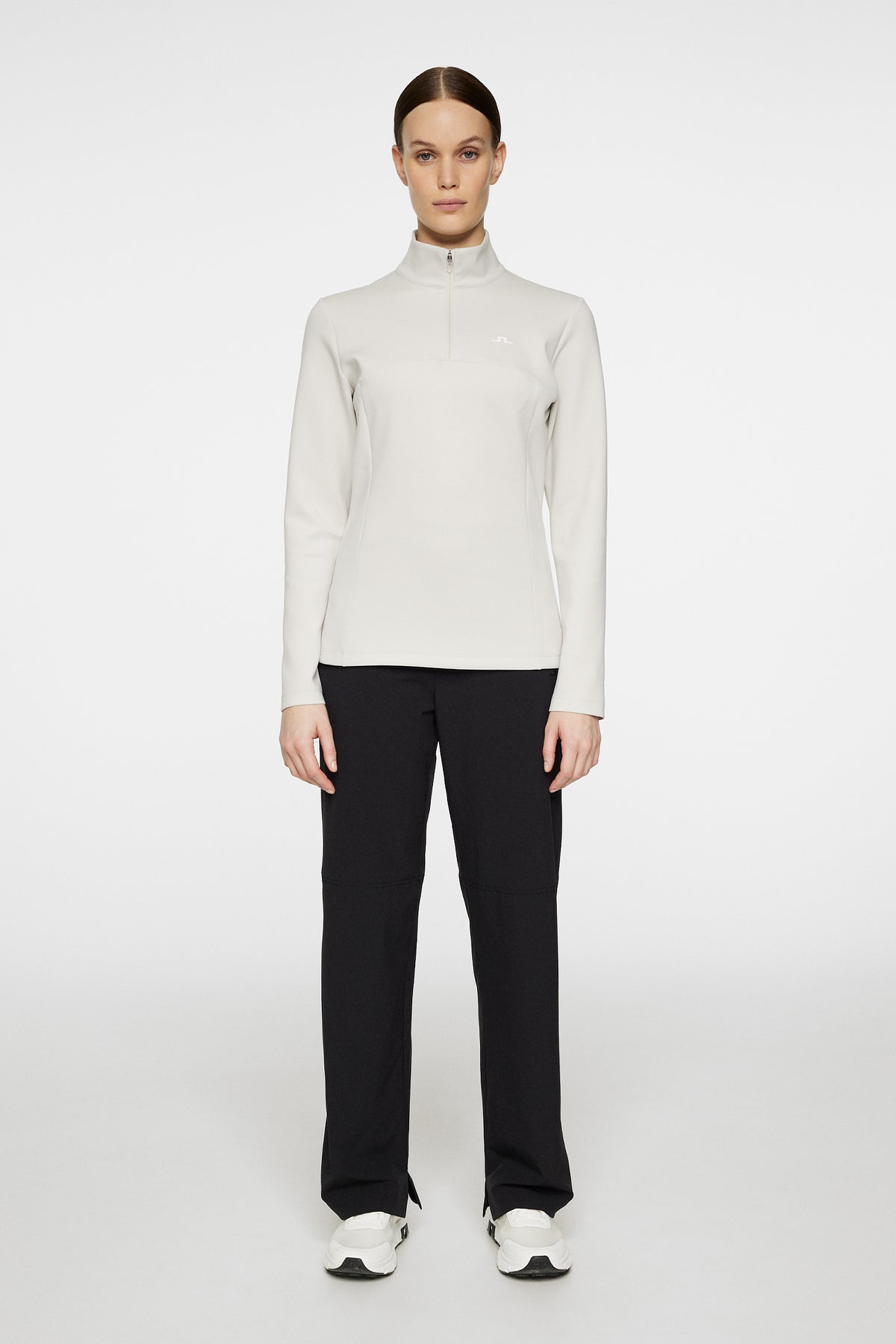Lorelei Quarter Zip Mid Layer in Moonbeam by J.Lindeberg