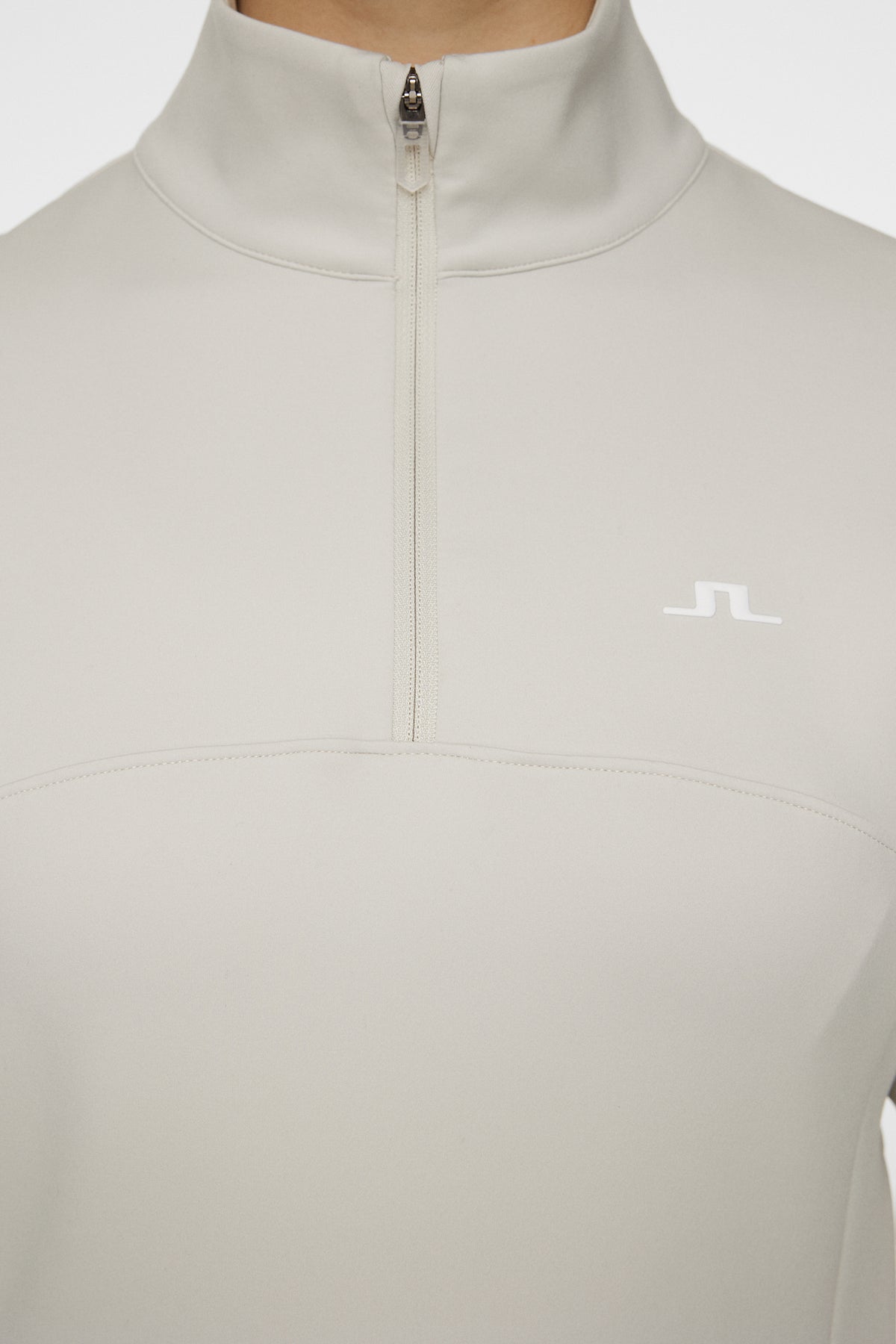 Lorelei Quarter Zip Mid Layer in Moonbeam by J.Lindeberg