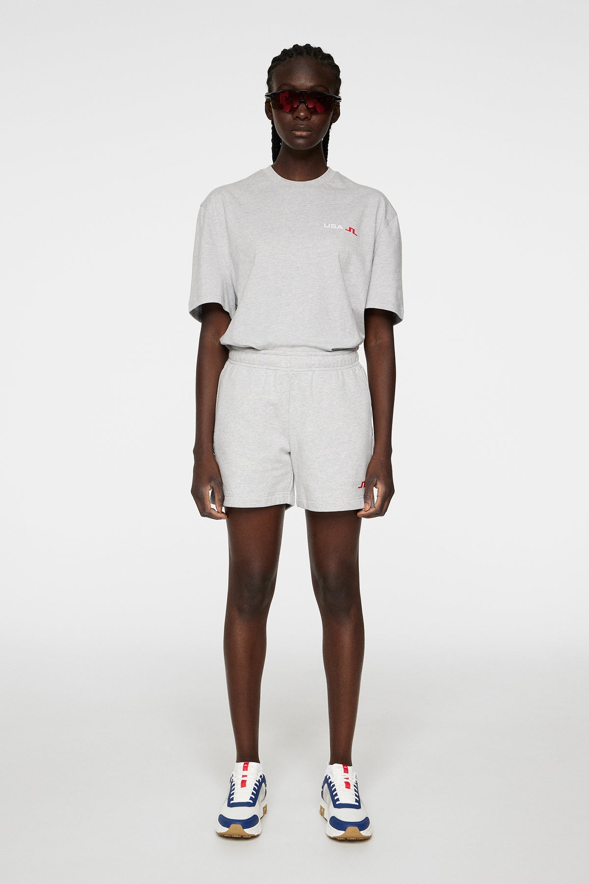 Ariella Pants in Light Grey Melange by J.Lindeberg