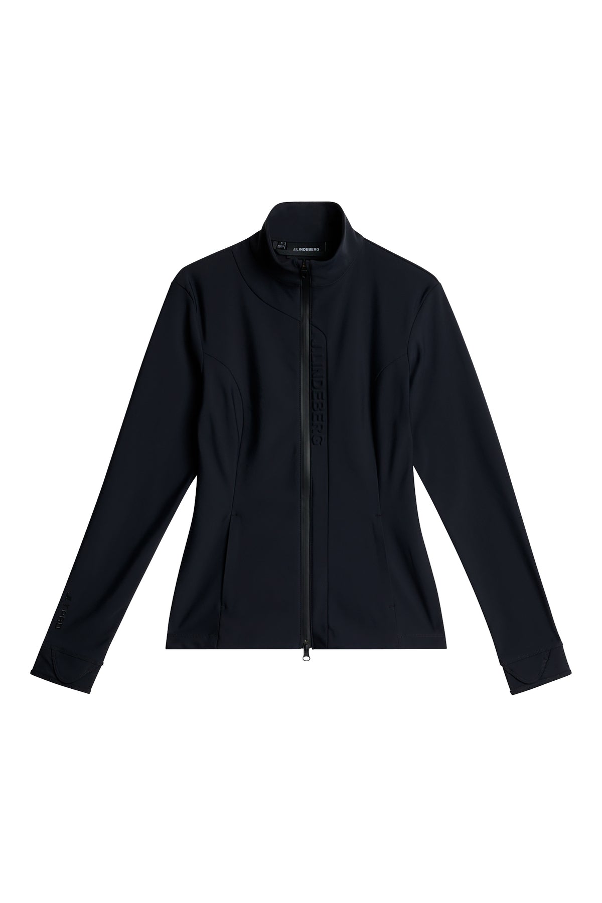 Taylor Zip Mid Layer in Black by J.Lindeberg