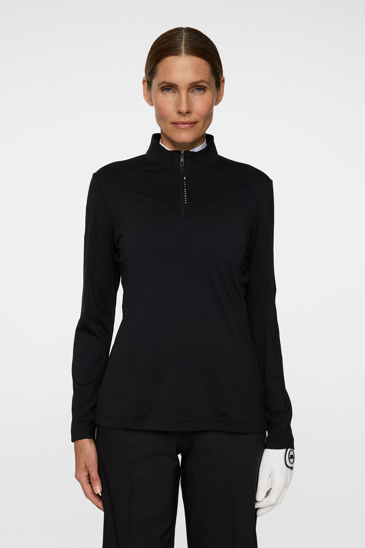 Sonja Tech Mid Layer in Black by J.Lindeberg