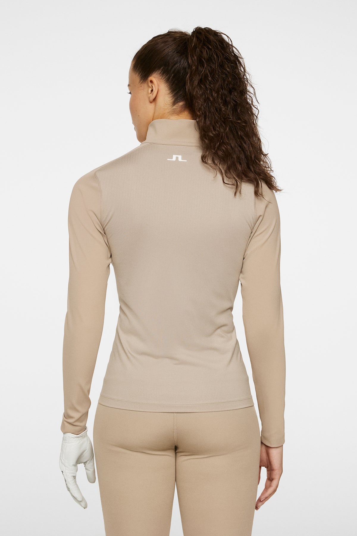 Mel Zip Mid Layer in Vintage Khaki by J.Lindeberg