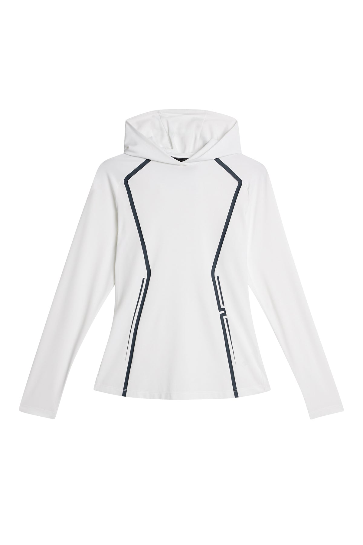 Lina Hood Mid Layer in White by J.Lindeberg