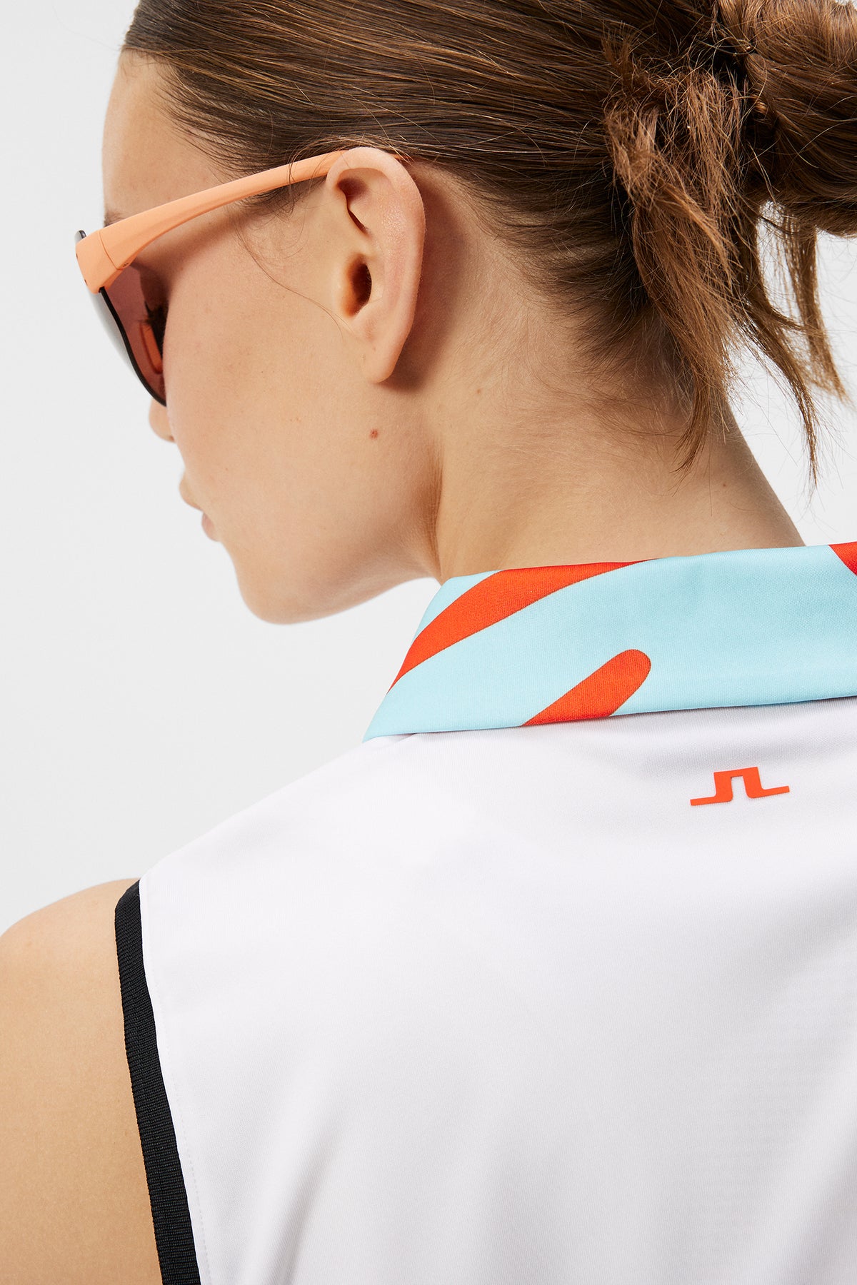 Gigi Sleeveless Top in White by J.Lindeberg