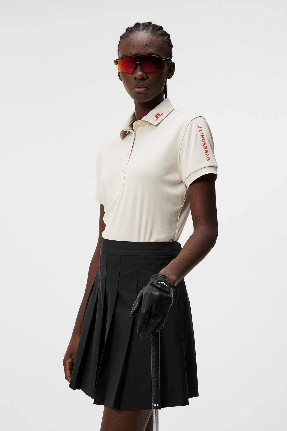 Tour Tech Polo in Almond Milk by J.Lindeberg