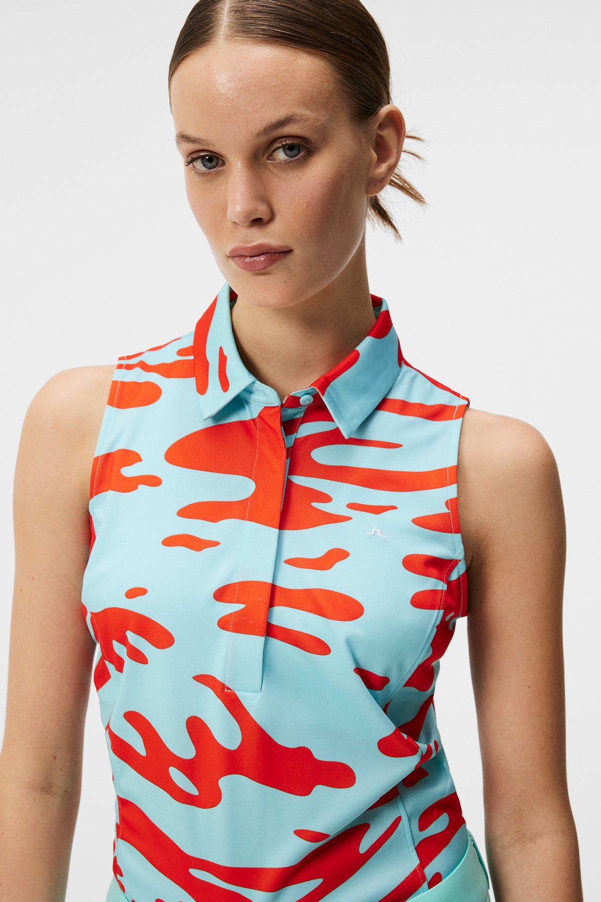 Dena Print Sleeveless Top in Neptune Atomizer by J.Lindeberg