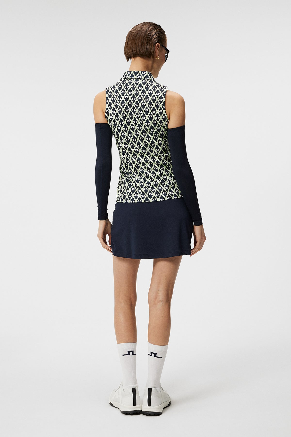 Dena Print Sleeveless Top in Geo JL Navy by J.Lindeberg