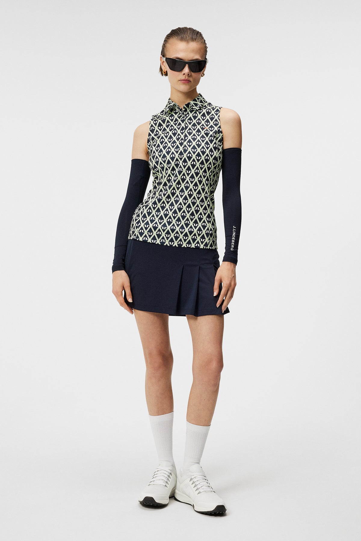 Dena Print Sleeveless Top in Geo JL Navy by J.Lindeberg