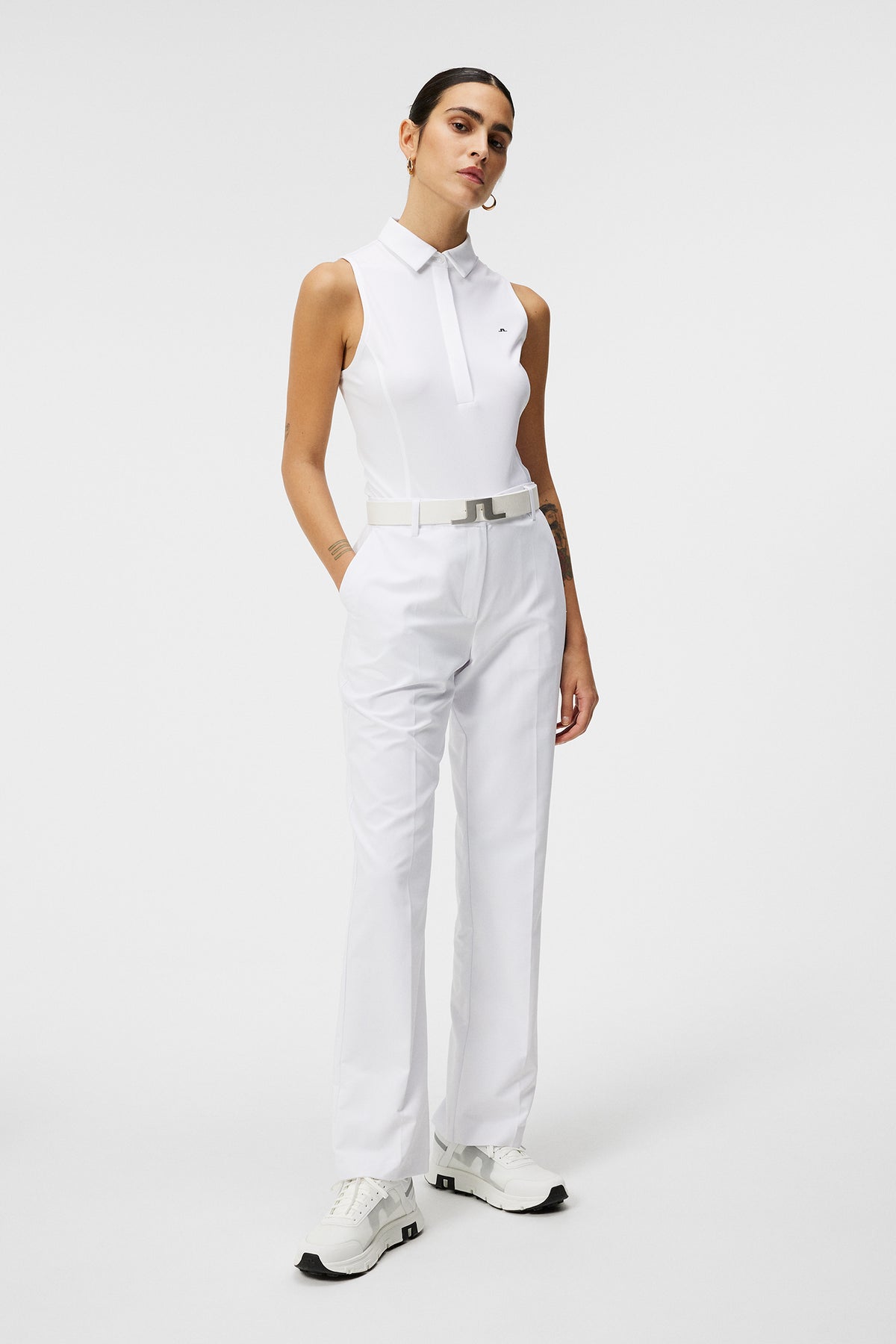 Dena Sleeveless Top in White by J.Lindeberg
