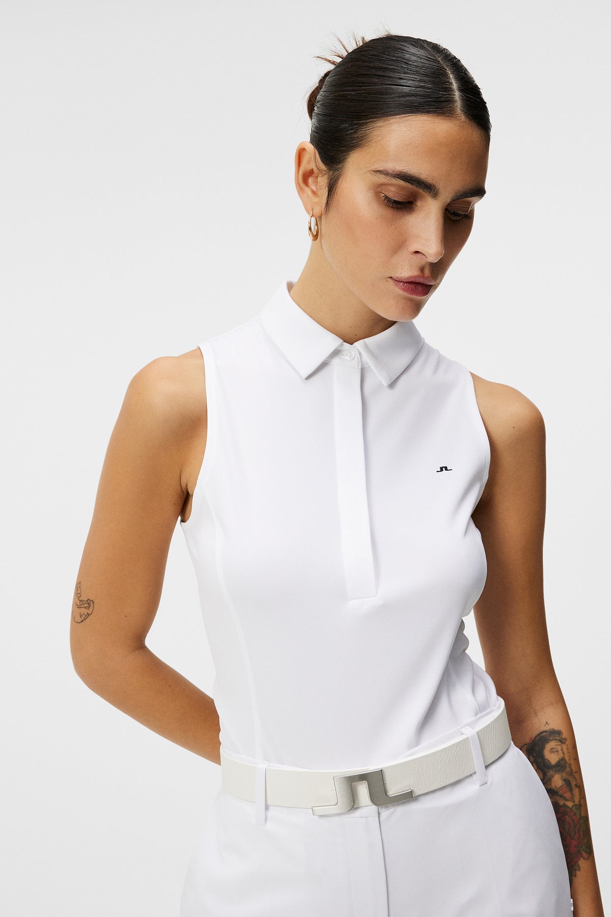 Dena Sleeveless Top in White by J.Lindeberg