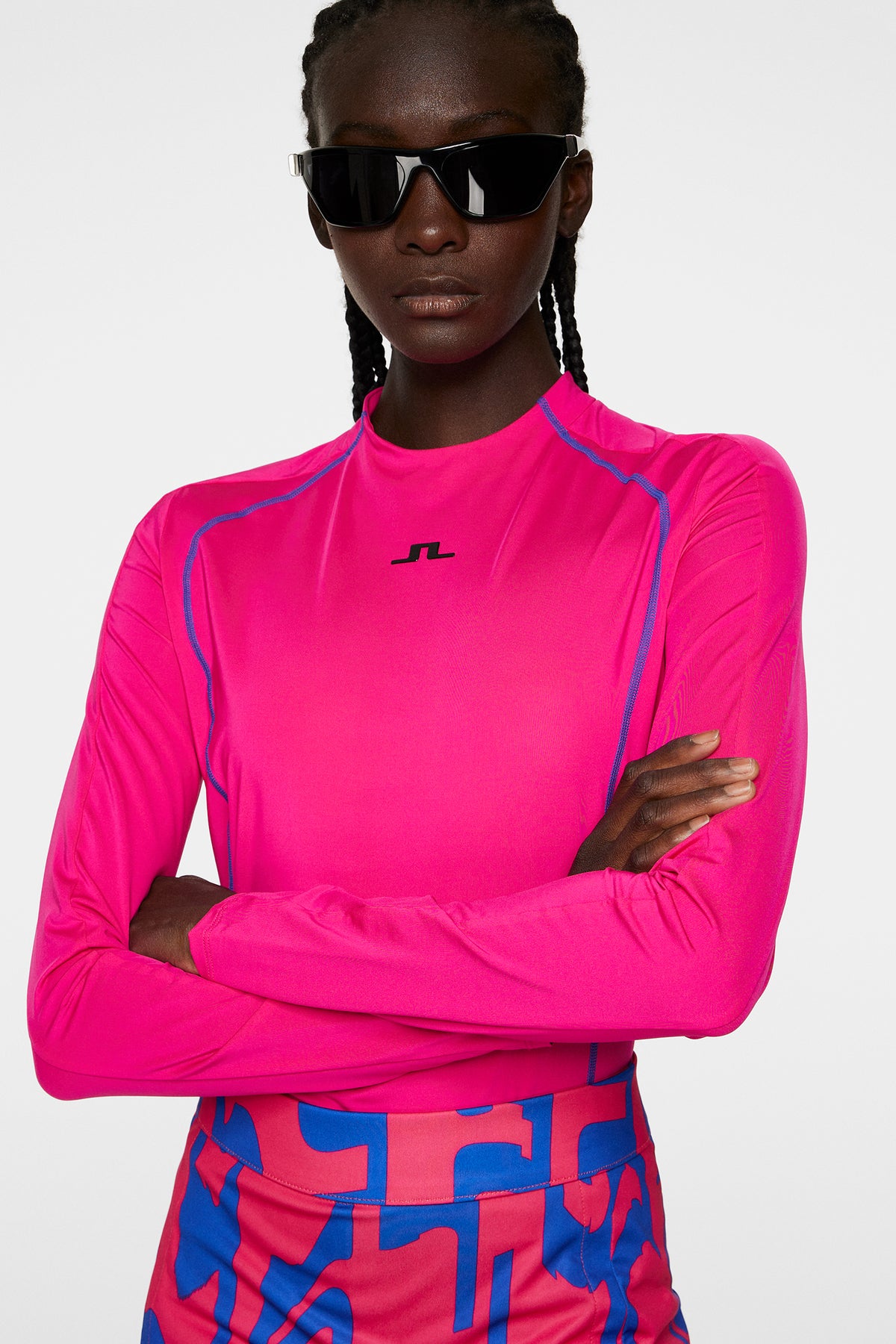 Allien Long Sleeve Top in Pink Peacock by J.Lindeberg