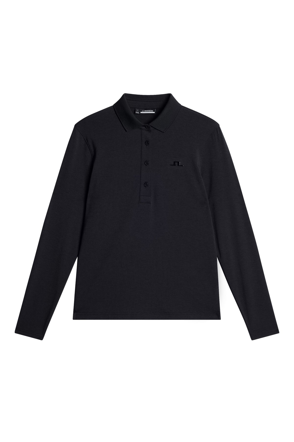 Flor Long Sleeve Polo in Black by J.Lindeberg
