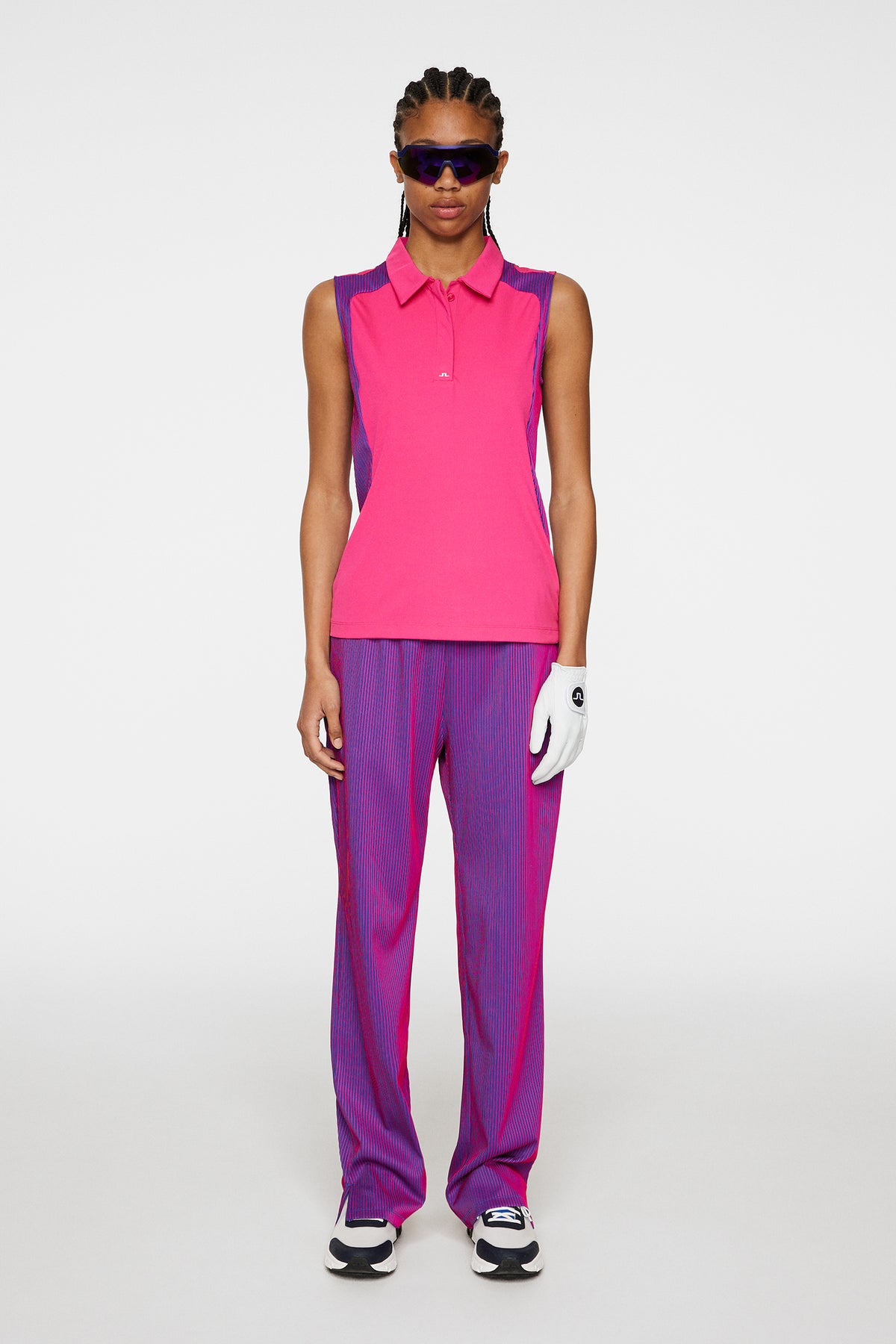 Betsy Sleeveless Polo in Pink Peacock by J.Lindeberg