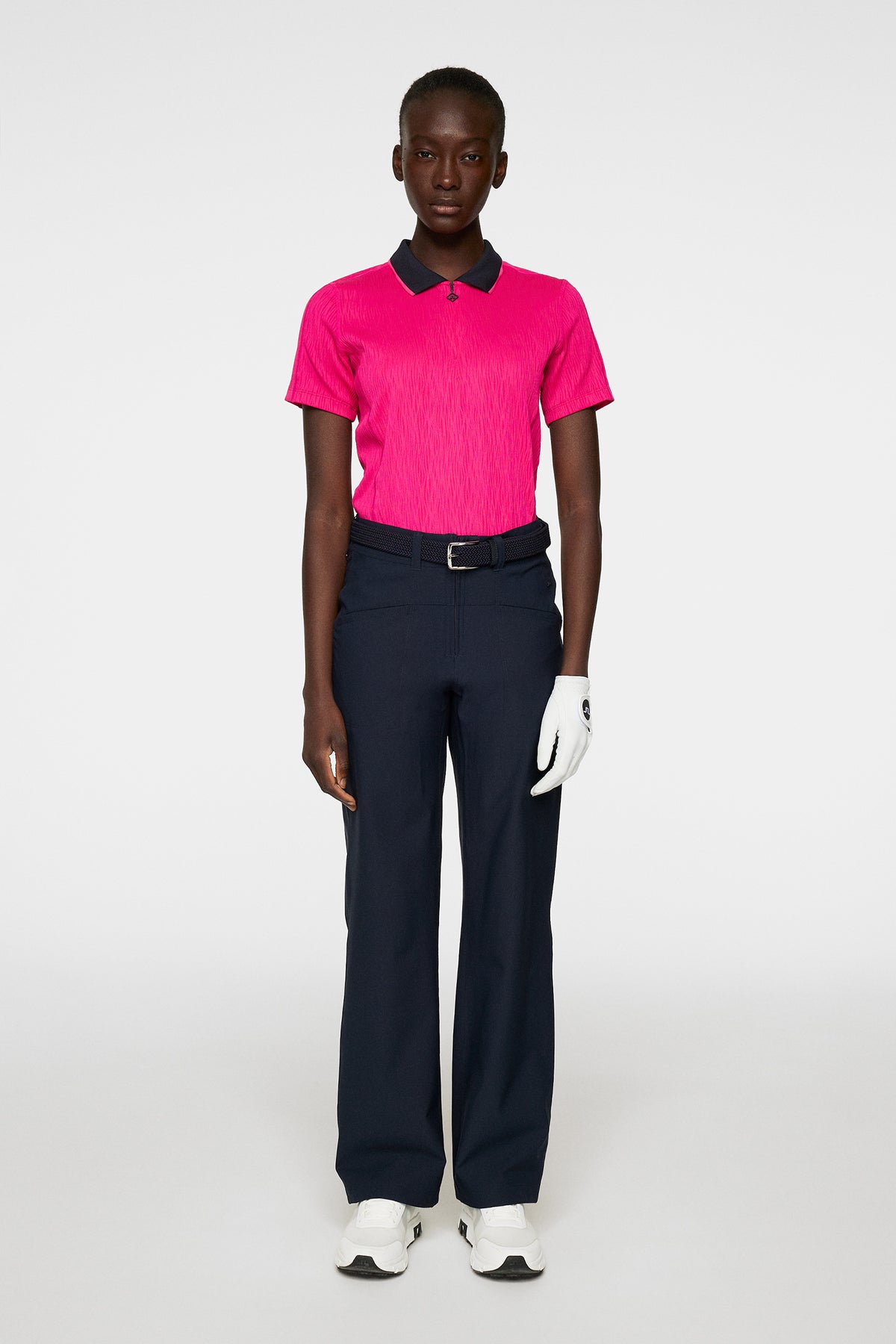 Izara Polo in Pink Peacock by J.Lindeberg