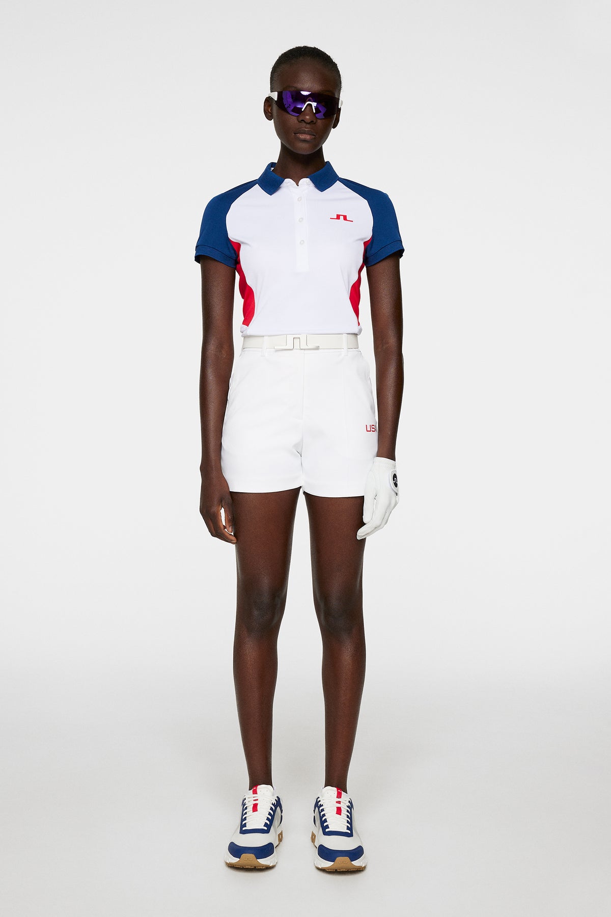 Coralie Colorblock Polo in White by J.Lindeberg