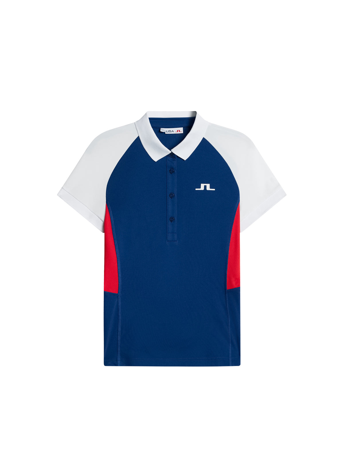 Coralie Colorblock Polo in Estate Blue by J.Lindeberg