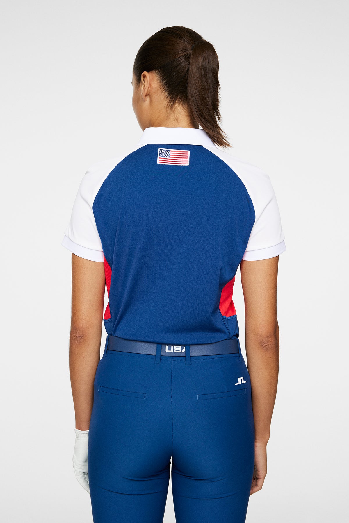 Coralie Colorblock Polo in Estate Blue by J.Lindeberg