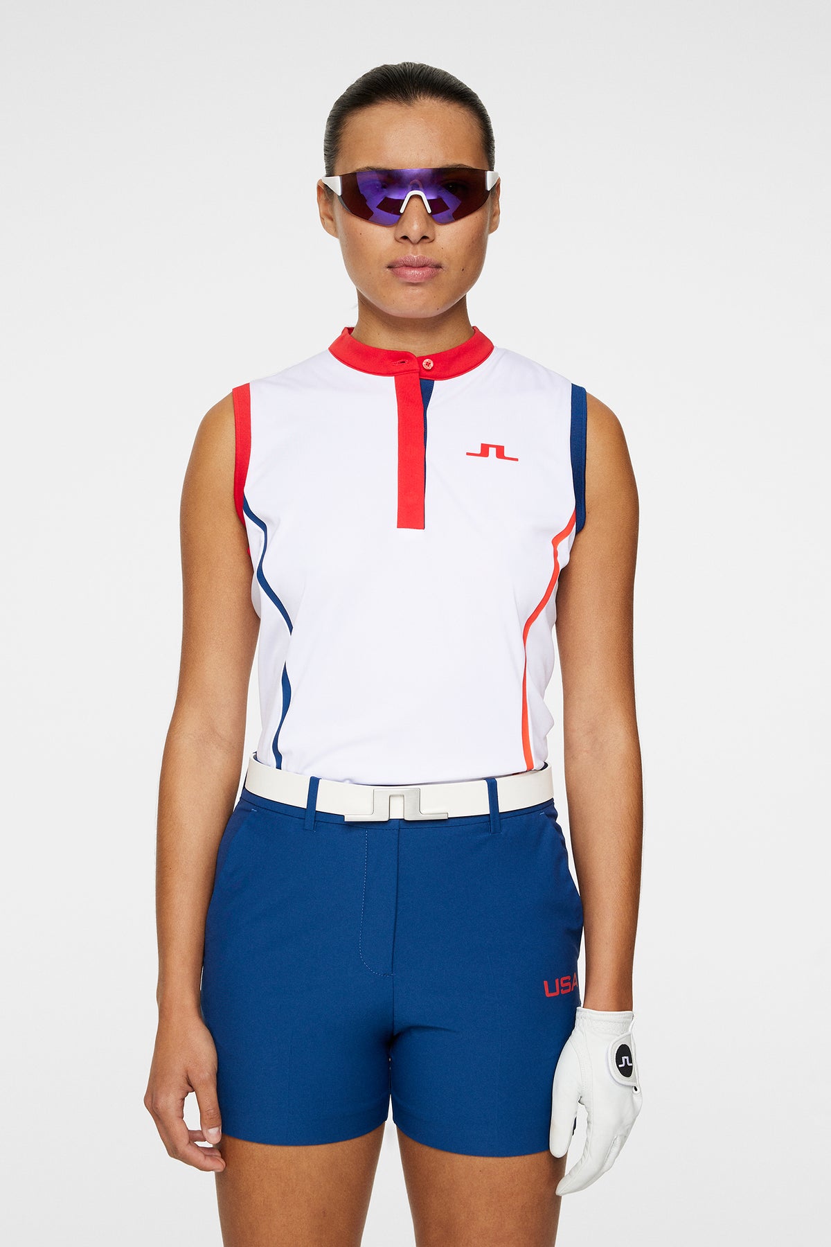Daphne Sleeveless Top in White by J.Lindeberg