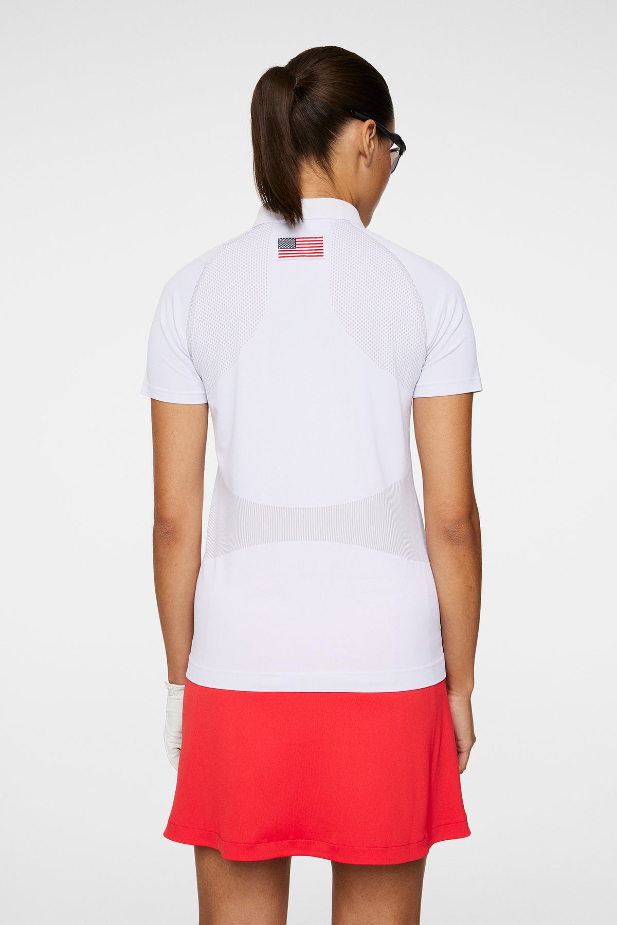Alizee Seamless Polo in White by J.Lindeberg