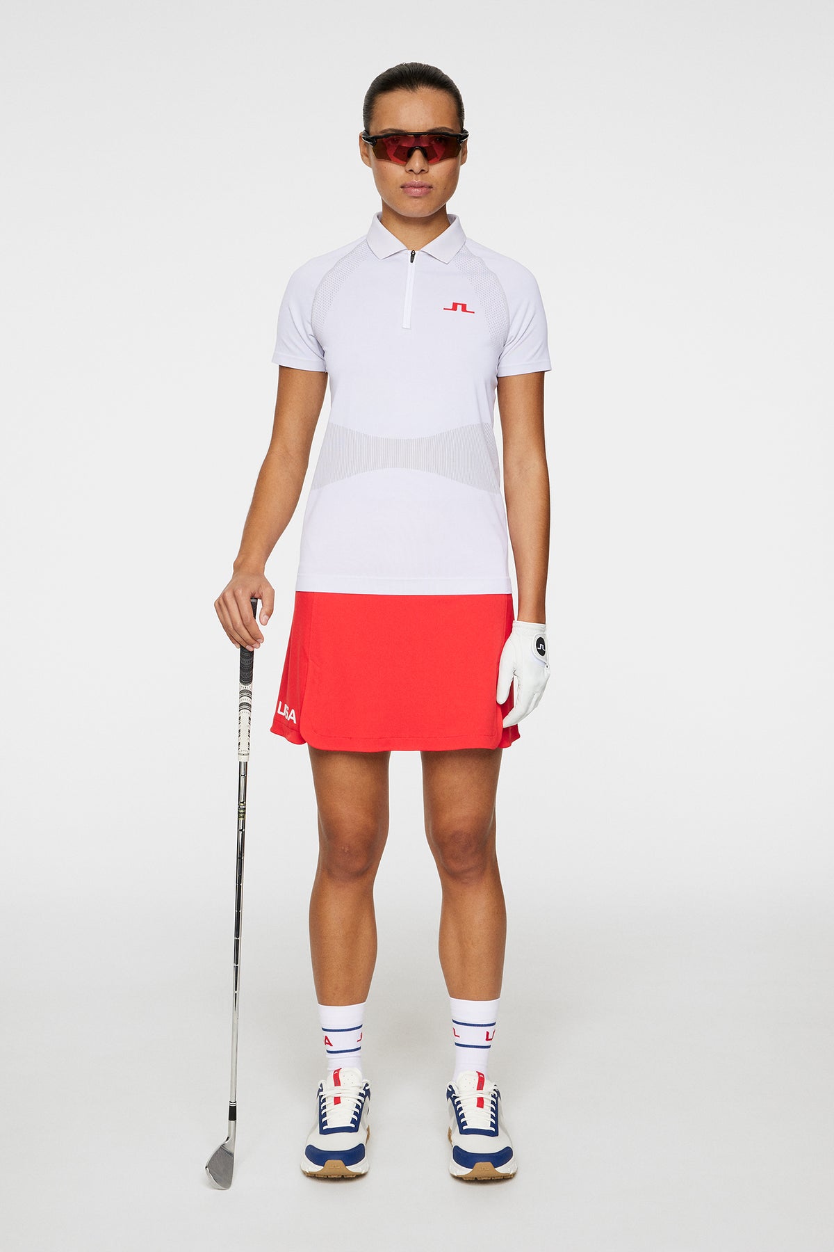 Alizee Seamless Polo in White by J.Lindeberg