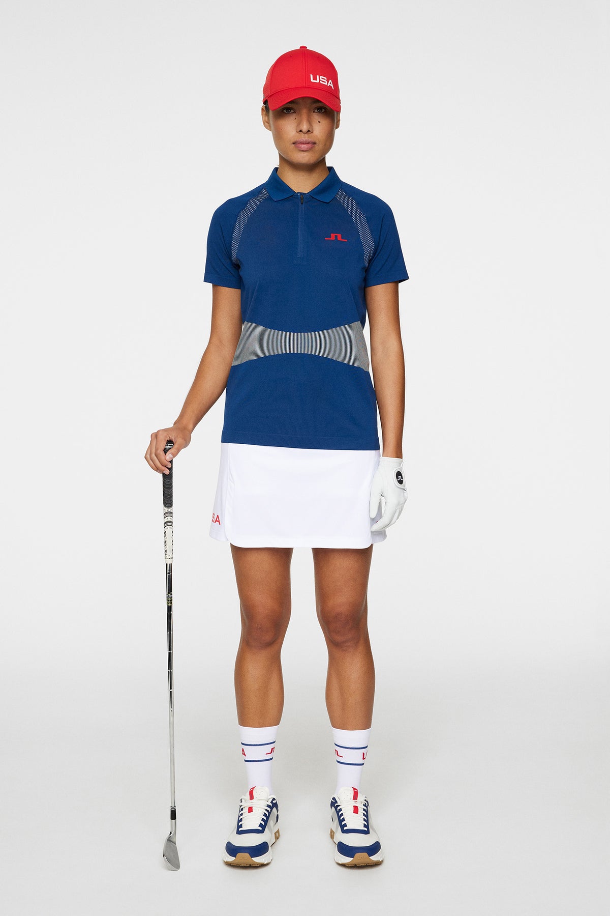 Alizee Seamless Polo in Estate Blue by J.Lindeberg