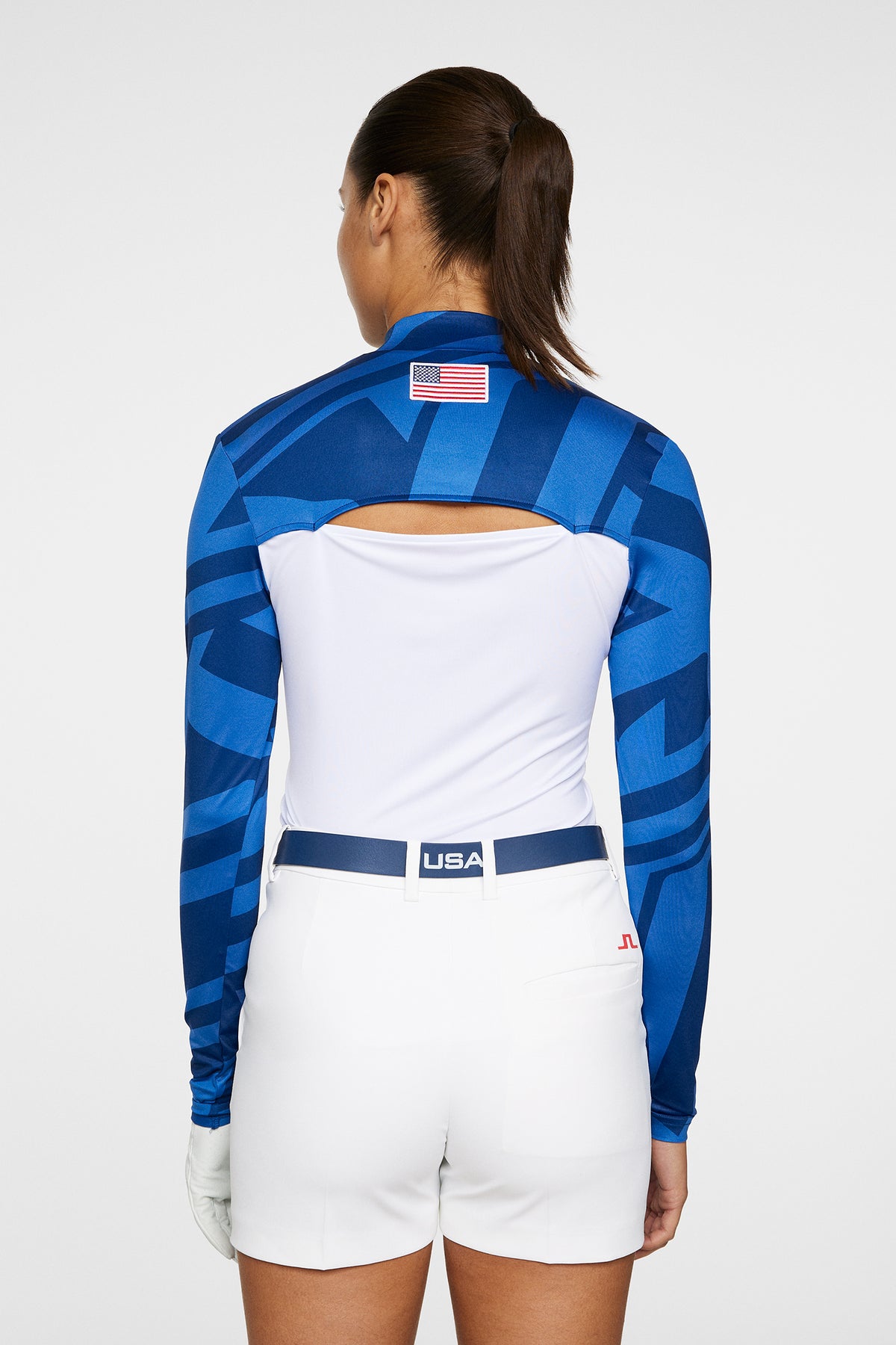 Sylvie Compression Top in US Golf Blue by J.Lindeberg