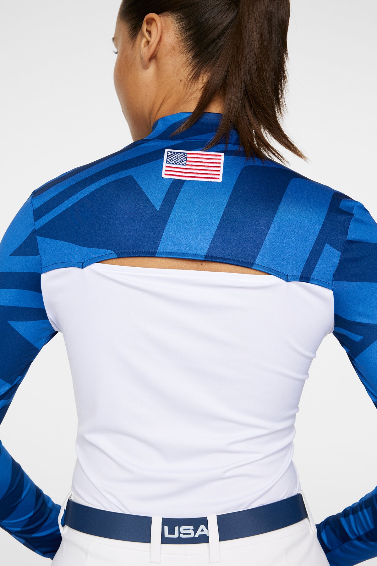 Sylvie Compression Top in US Golf Blue by J.Lindeberg