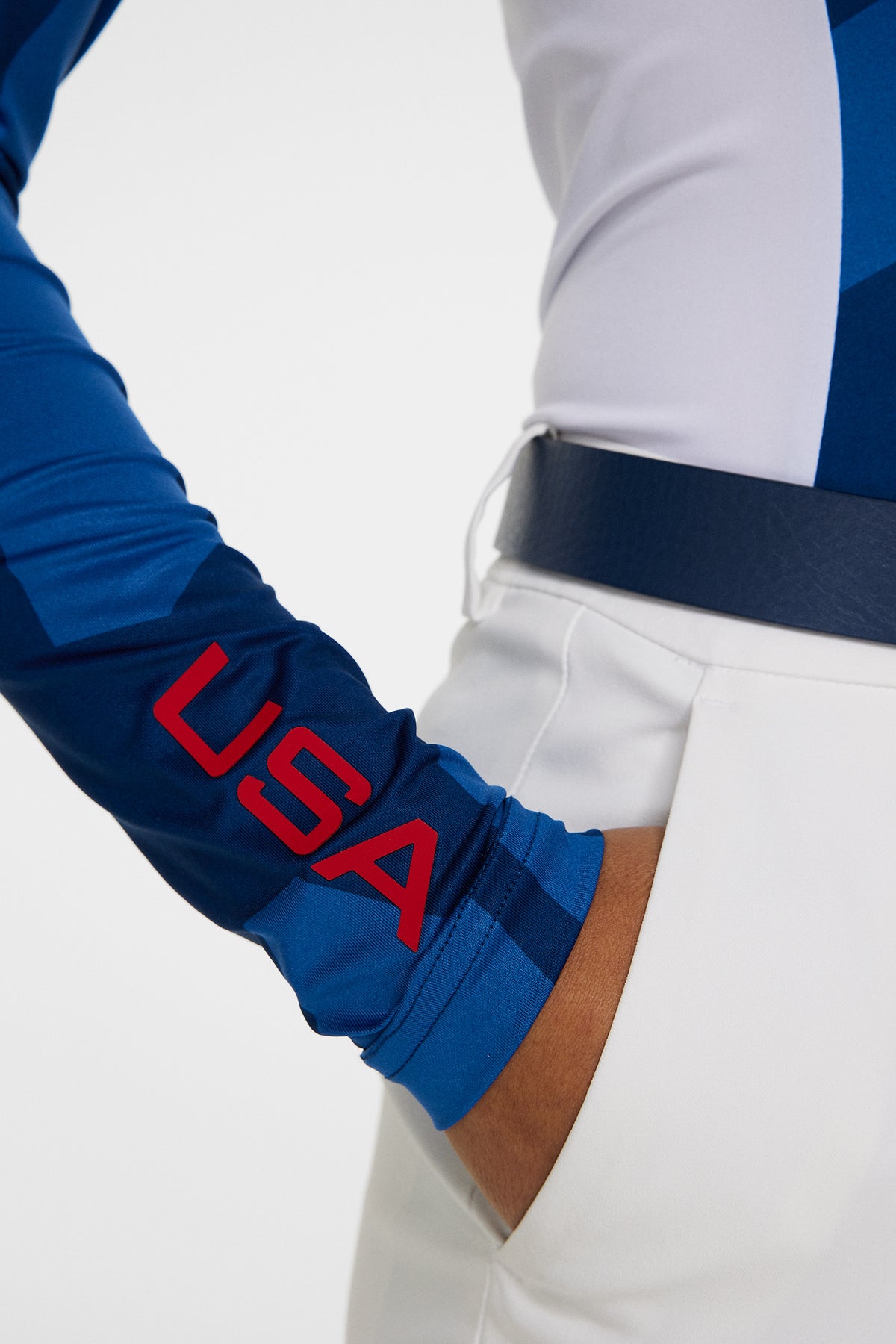 Sylvie Compression Top in US Golf Blue by J.Lindeberg