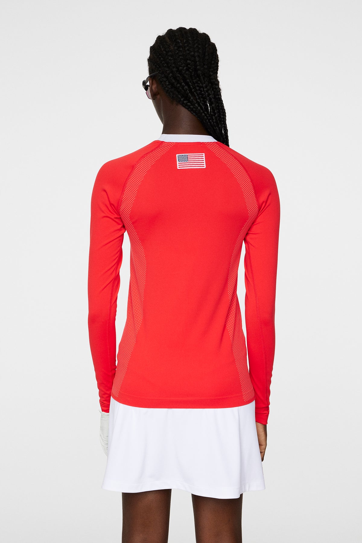 Joelle Seamless Longsleeve in Flame Scarlet by J.Lindeberg