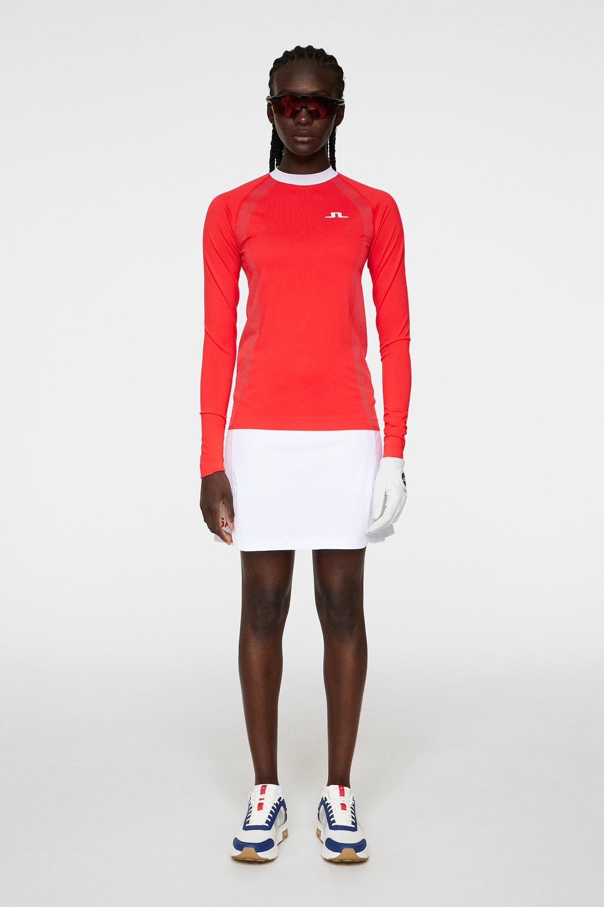 Joelle Seamless Longsleeve in Flame Scarlet by J.Lindeberg