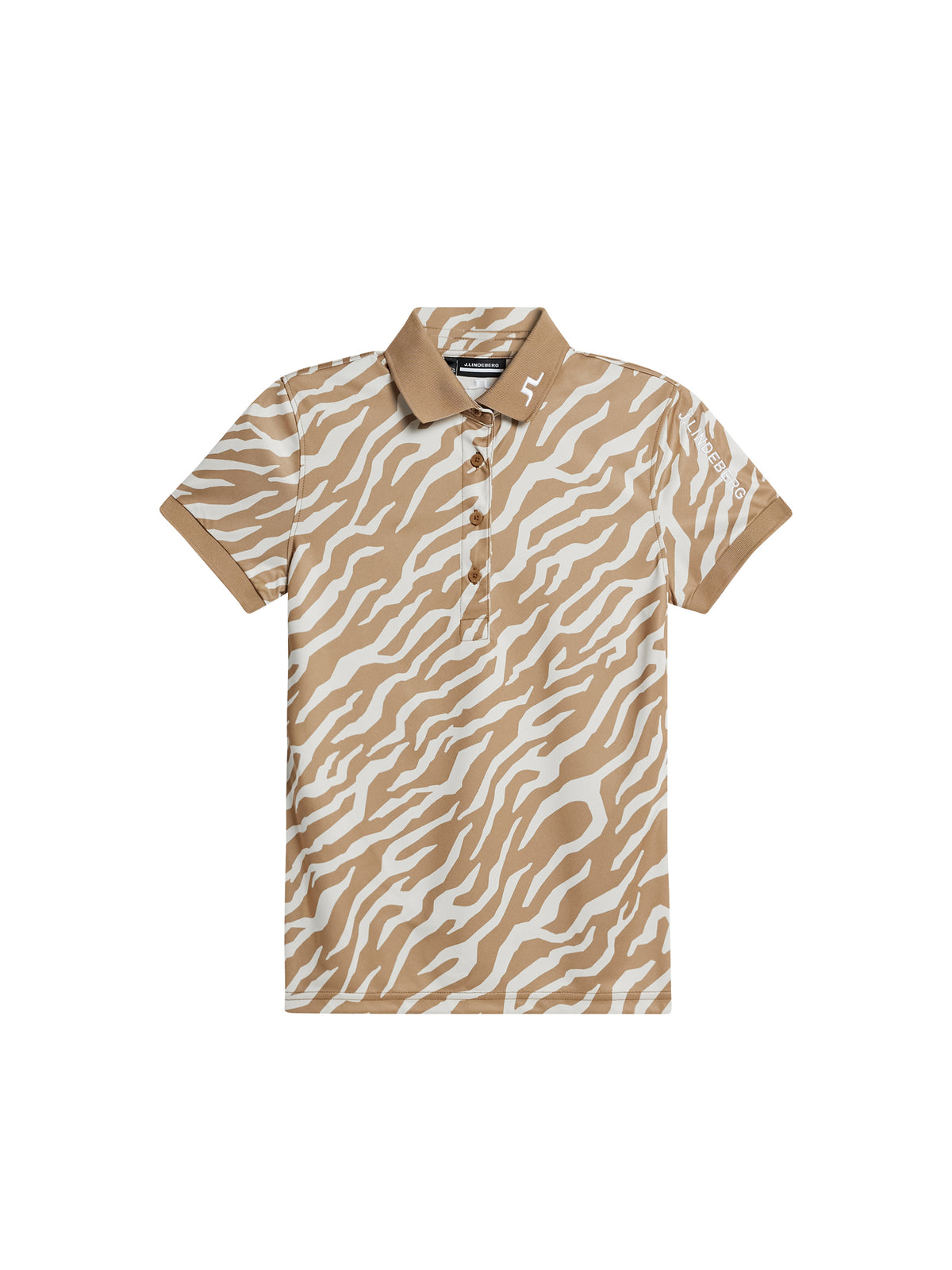 Tour Tech Print Polo in Tour Tiger Tigers Eye M by J.Lindeberg