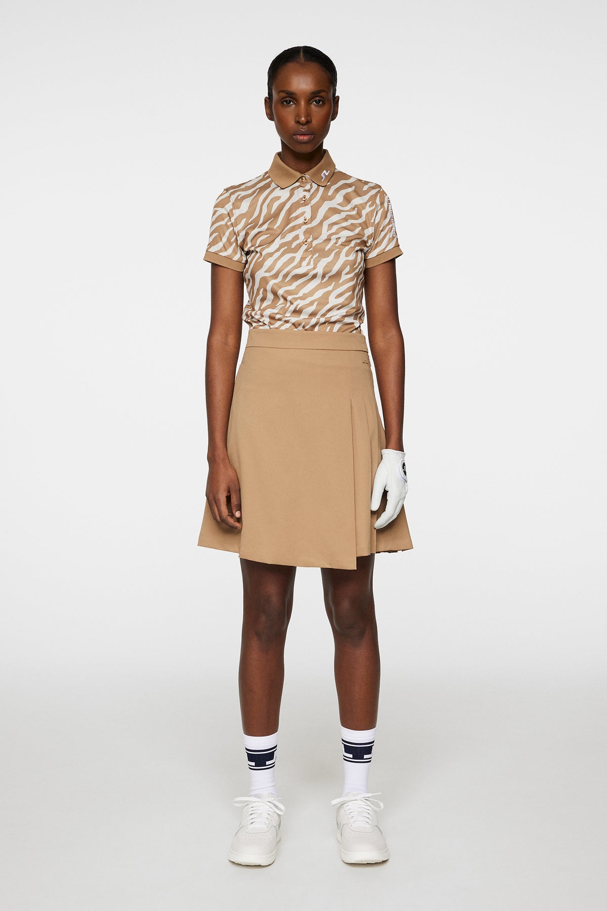 Tour Tech Print Polo in Tour Tiger Tigers Eye M by J.Lindeberg