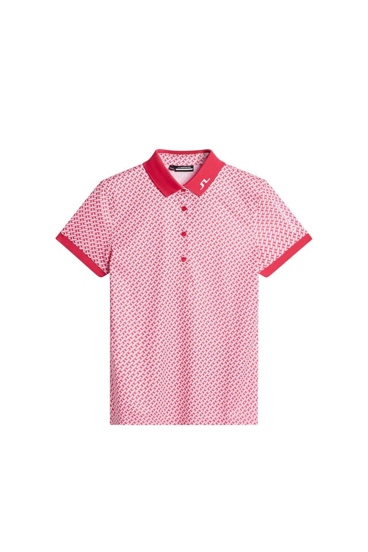 Tour Tech Print Polo in Tour Geo Pink S by J.Lindeberg