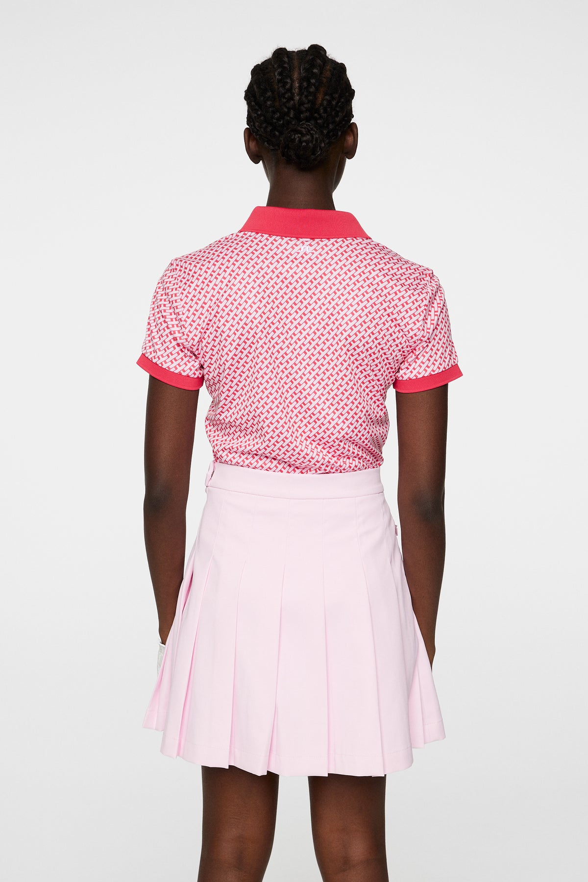 Tour Tech Print Polo in Tour Geo Pink S by J.Lindeberg