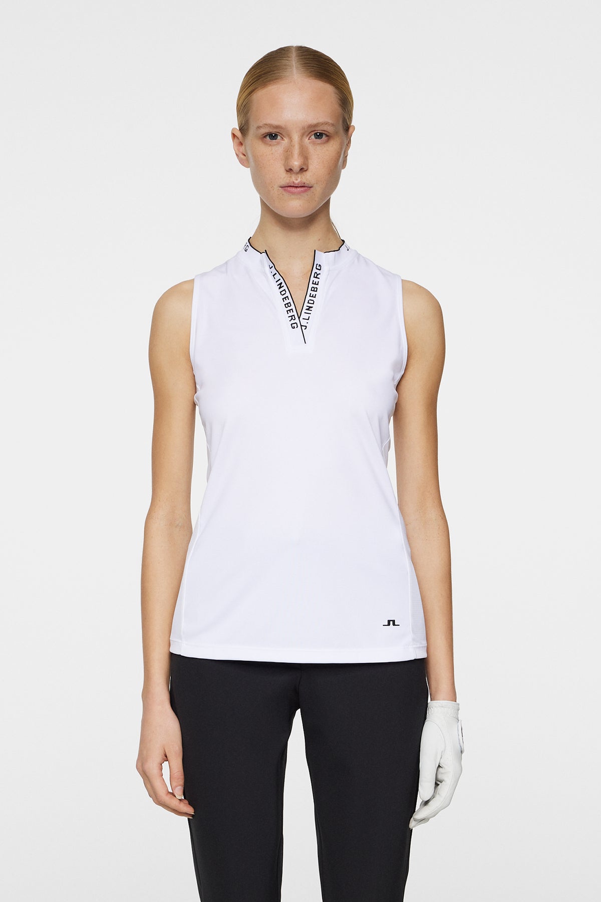 Leya Sleeveless Top in White by J.Lindeberg