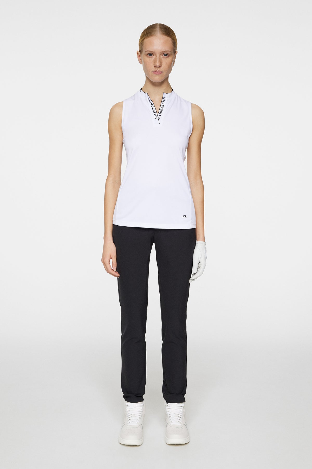 Leya Sleeveless Top in White by J.Lindeberg
