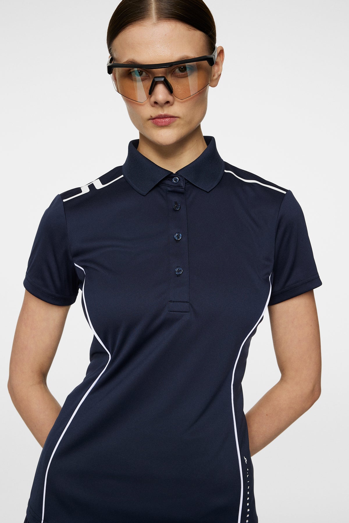 Leyla Polo in JL Navy by J.Lindeberg