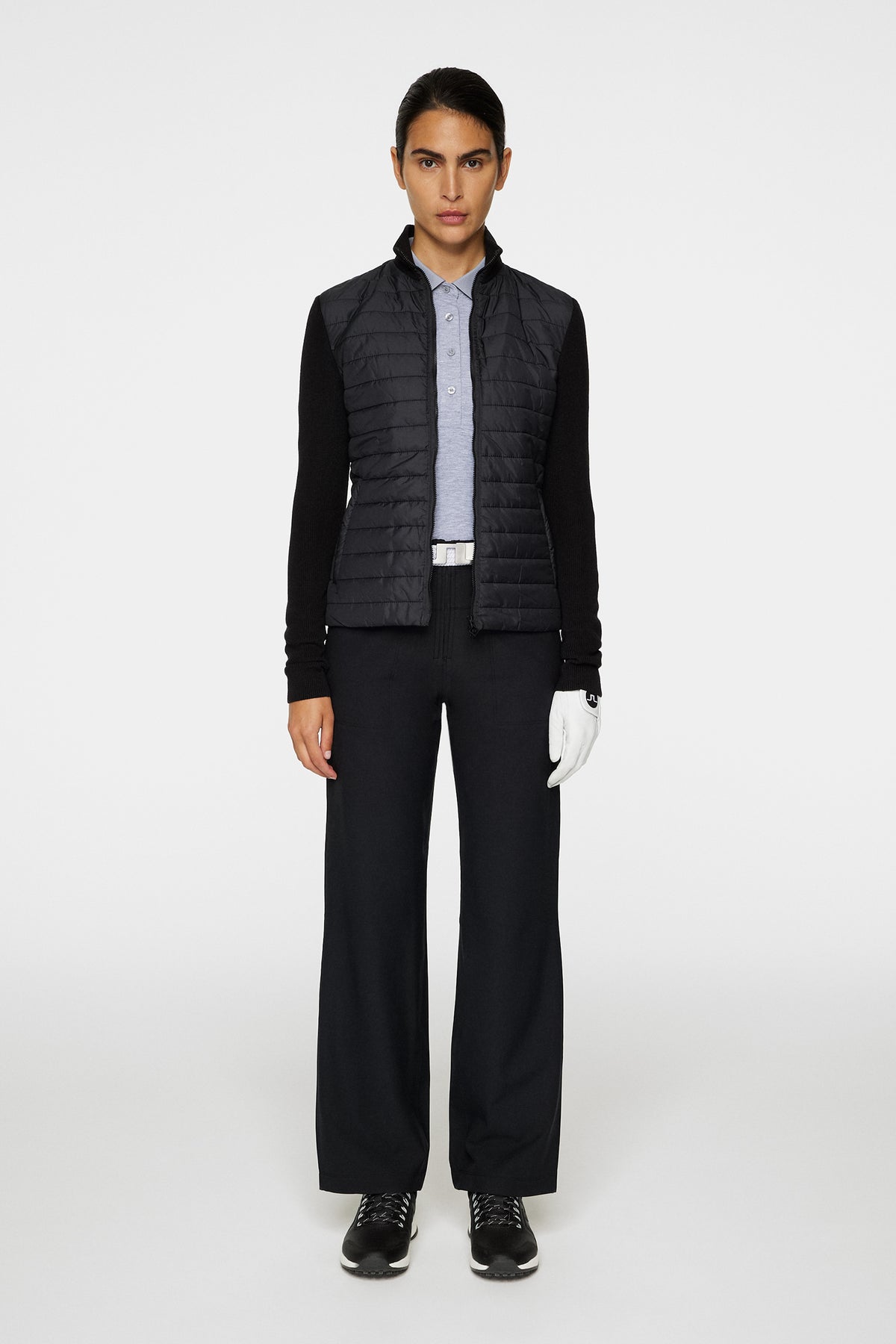 Wren Knitted Hybrid Jacket in Black by J.Lindeberg
