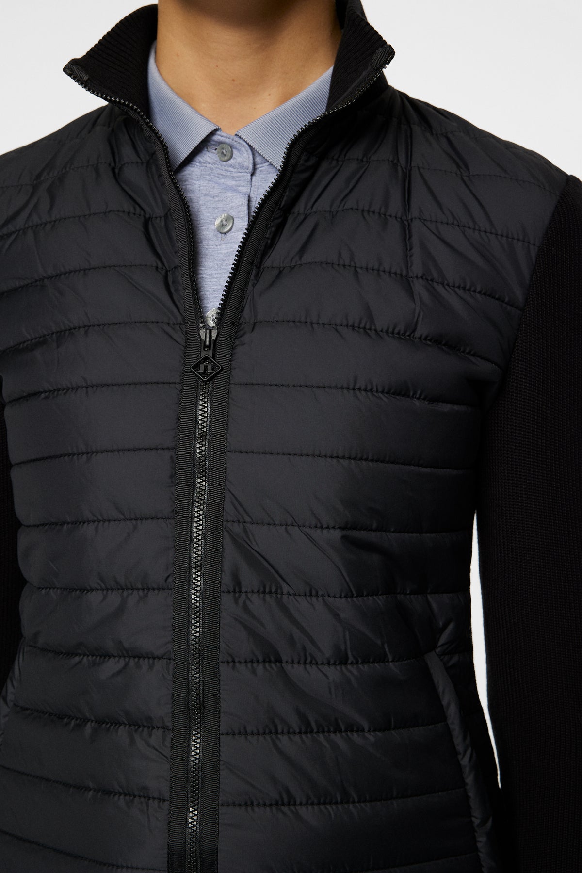 Wren Knitted Hybrid Jacket in Black by J.Lindeberg