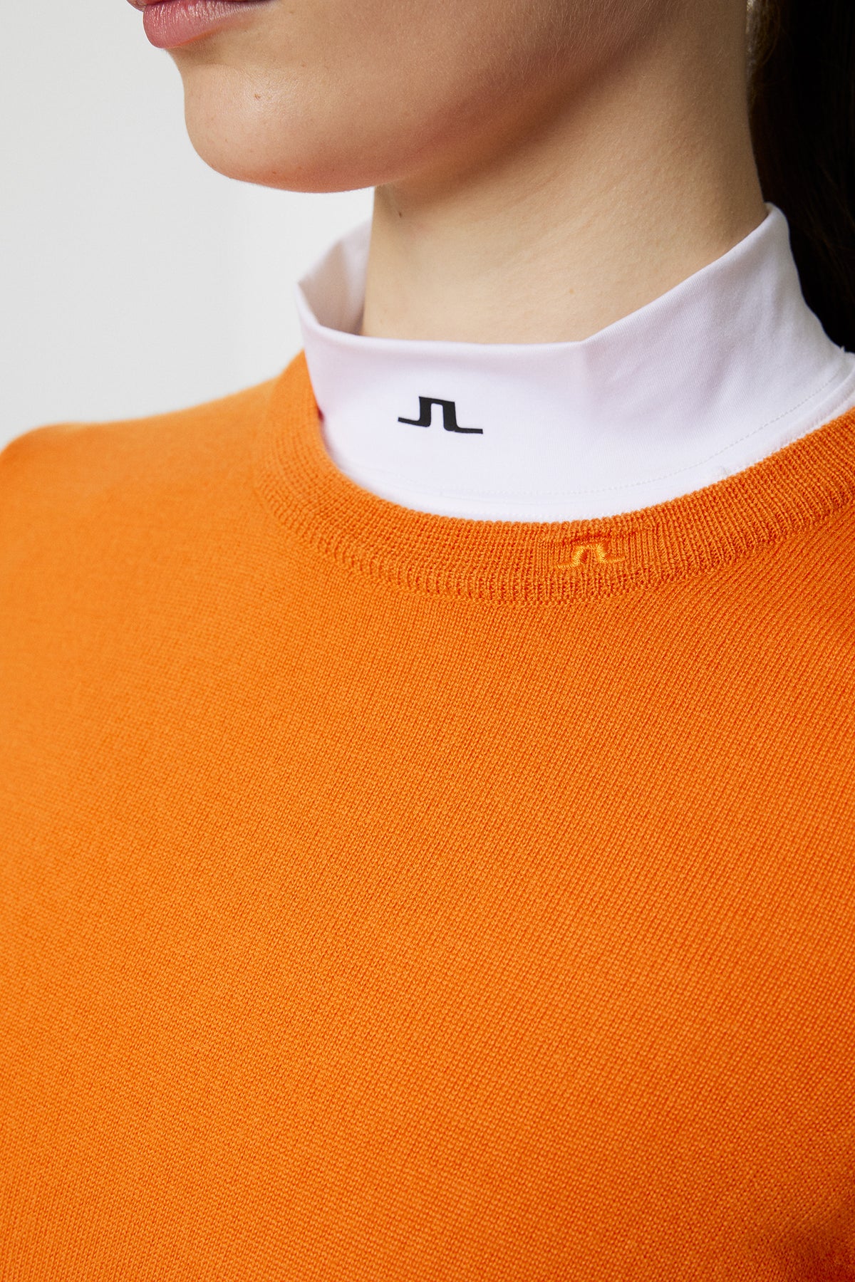 Aria Knitted Sweater in Persimmon Orange by J.Lindeberg